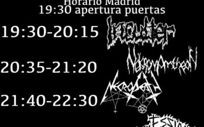 Publicados los horarios de actuación de MESSIAH y NECRODEATH en Madrid