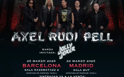 Confirmados los horarios de AXEL RUDI PELL en Barcelona y Madrid