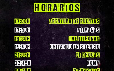 Anunciados los horarios del VÍNCULA ROCK