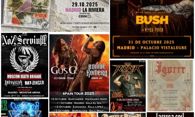 Octubre: agenda de conciertos de Madrid