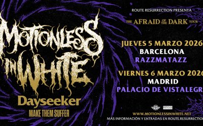 Ya conocemos los horario de MOTIONLESS IN WHITE