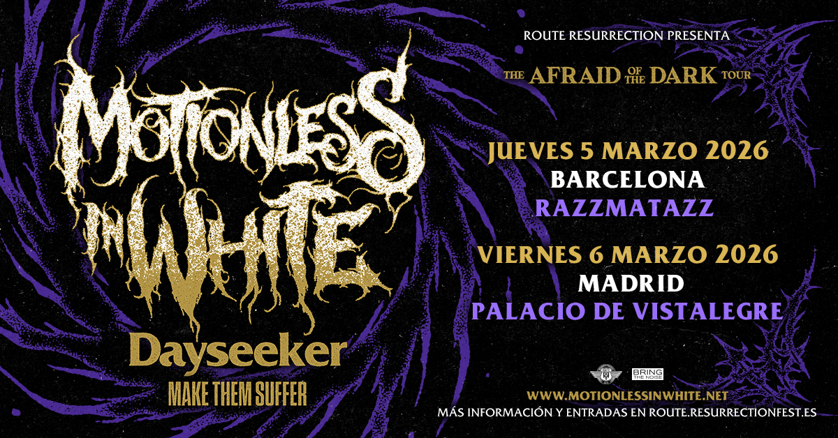 Ya conocemos los horario de MOTIONLESS IN WHITE
